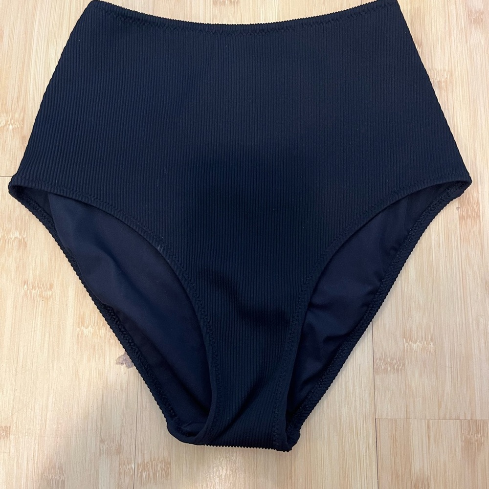 Aerie Black High-Waisted Bikini Bottom